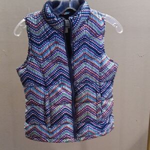 Old Navy Kids Chevron Puffer Vest - Multicolor